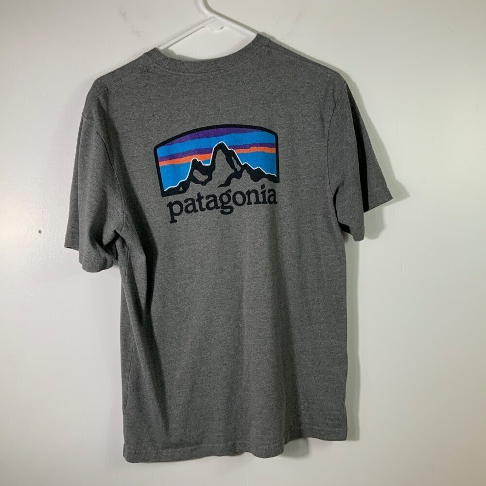 Mens Patagonia Responsibili Tee Shirt Gray S Regular‎ Fit Flaw